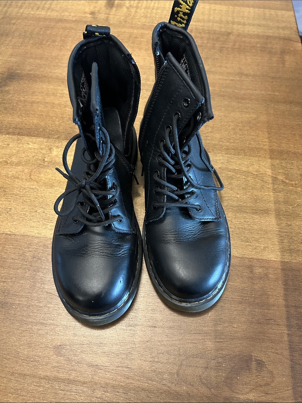 Dr. Martens Black Leather Lace-Up Combat Boots